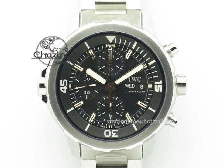 MIROTIME 0224 Original Pilot IW326803 SS MK 1:1 Best Edition Black Dial on Brown Leather Strap MIYOTA 7146